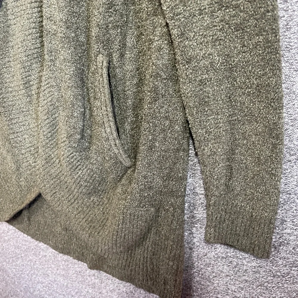 Max & Mia Cardigan Womens S Olive Green Shawl Collar Boucle Open Front